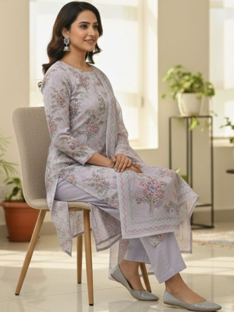 KTI Printed Unstitched Dress Material - Image 4