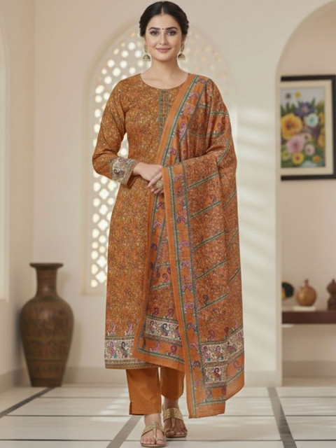 KTI Printed Unstitched Dress Material