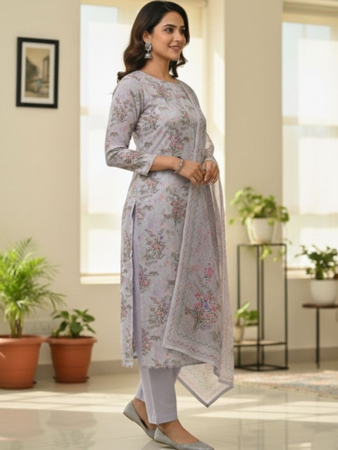 KTI Printed Unstitched Dress Material - Image 2