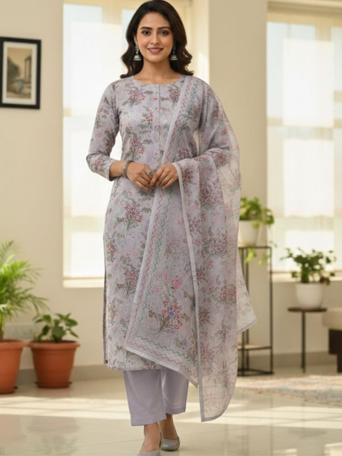KTI Printed Unstitched Dress Material