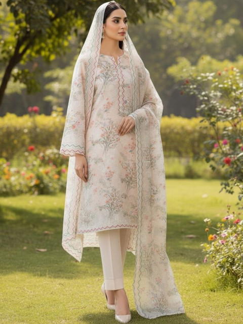 KTI Printed Unstitched Dress Material - Image 2