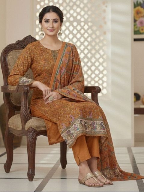KTI Printed Unstitched Dress Material - Image 4