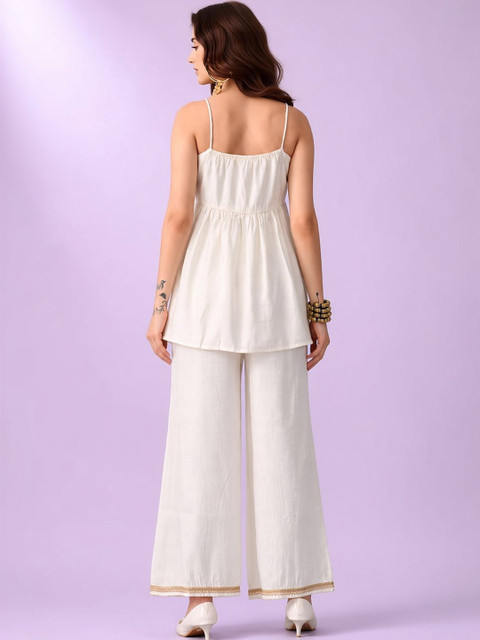 Roadster Embellished Top with Palazzos - Image 3