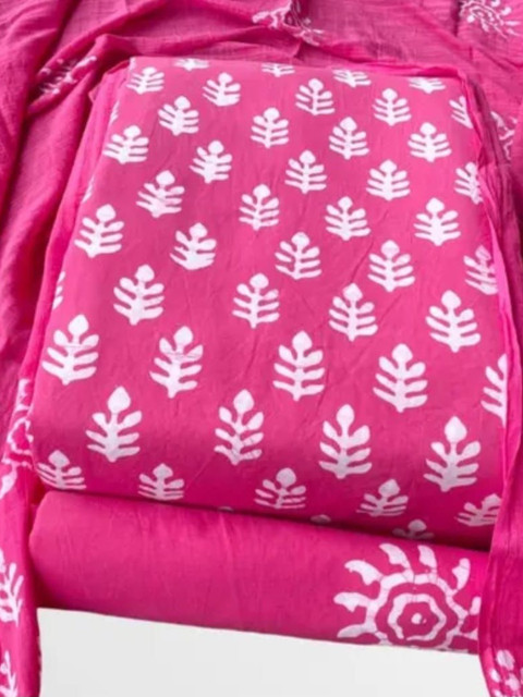 Keshar Printed Pure Cotton Unstitched Dress Material - Image 2