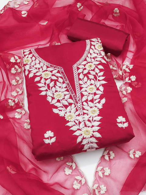 Rangtulika Ethnics Embroidered Unstitched Dress Material
