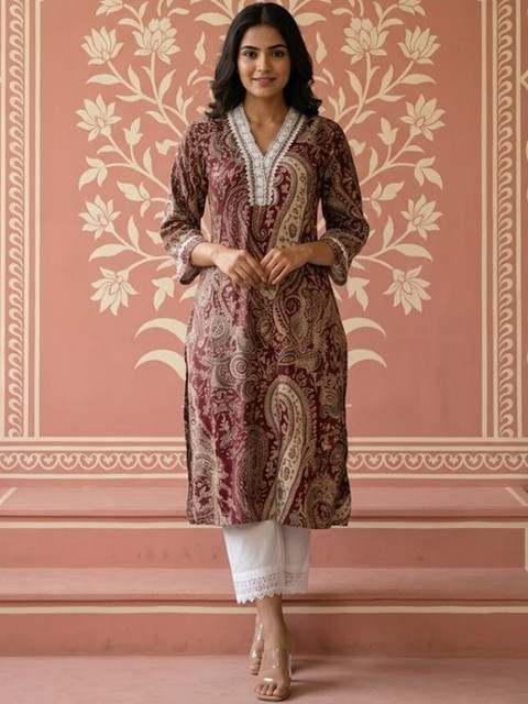 NAVYAAZRI Women Paisley Printed Kurta