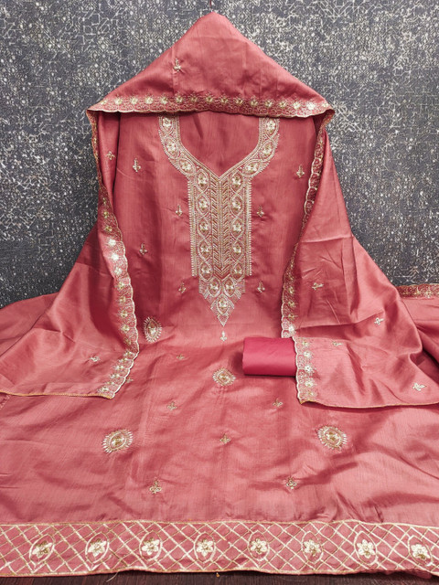 Rangtulika Ethnics Embroidered Unstitched Dress Material - Image 2