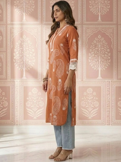 NAVYAAZRI Women Paisley Printed Kurta - Image 5