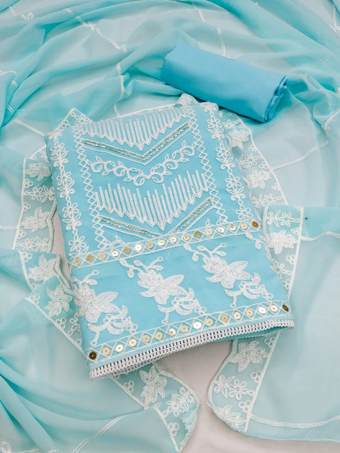 Rangtulika Ethnics Embroidered Unstitched Dress Material