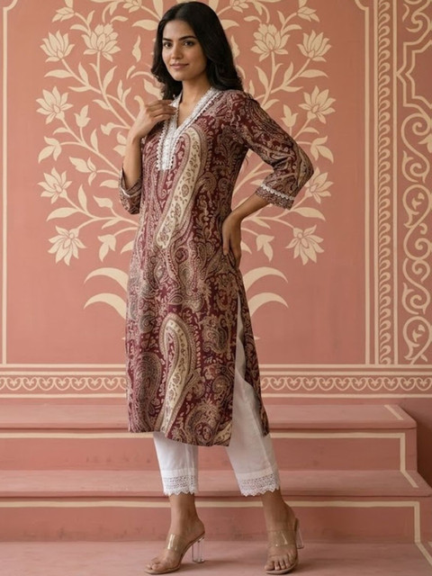NAVYAAZRI Women Paisley Printed Kurta - Image 5