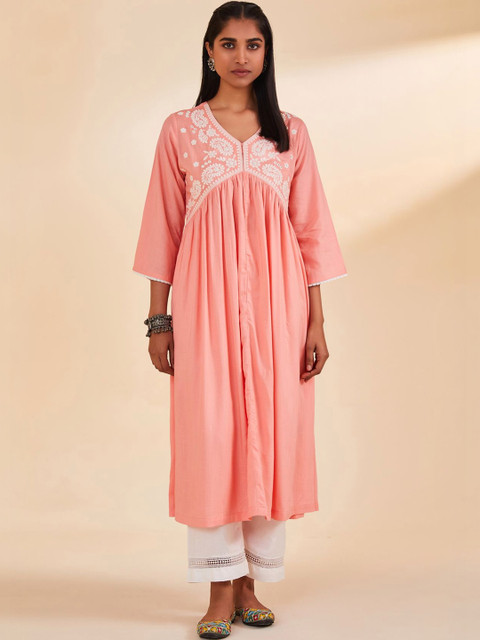 Sabhyata Embroidered A-Line Midi Dress