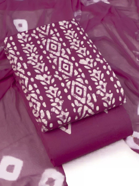 FashionsEye Printed Pure Cotton Unstitched Dress Material