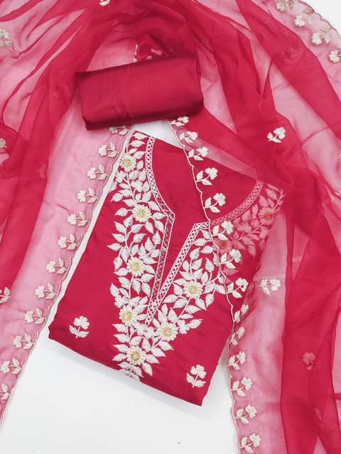 Rangtulika Ethnics Embroidered Unstitched Dress Material - Image 2