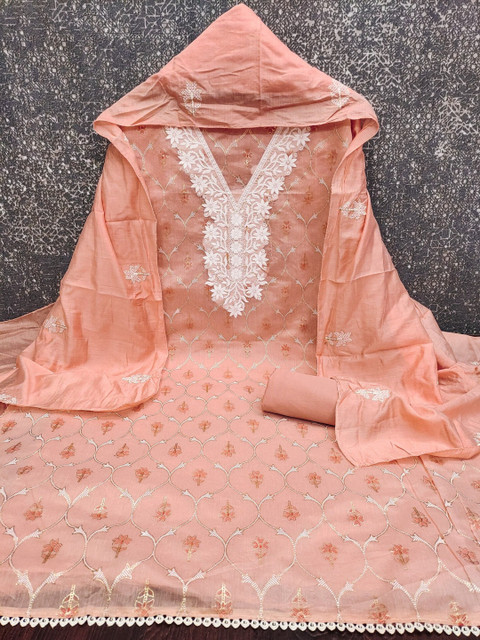 Rangtulika Ethnics Embroidered Unstitched Dress Material - Image 2