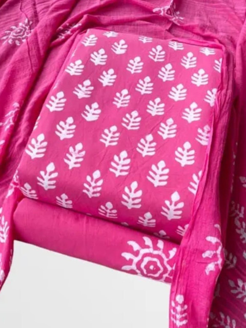 Keshar Printed Pure Cotton Unstitched Dress Material