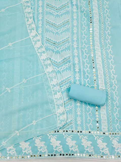 Rangtulika Ethnics Embroidered Unstitched Dress Material - Image 4