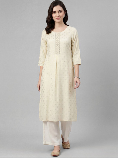 R&B Women Mirror Work Kurta