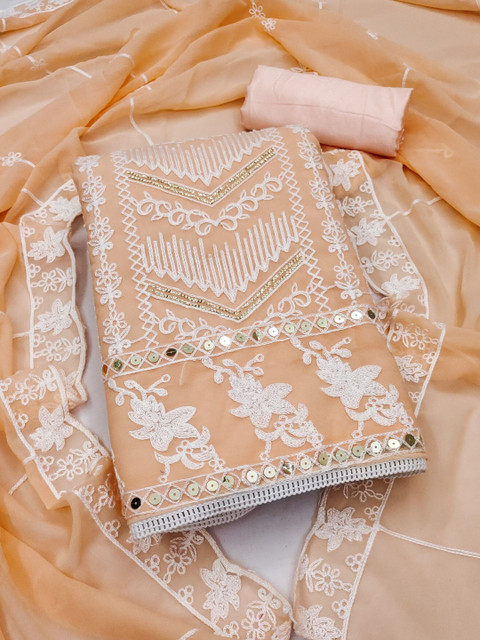 Rangtulika Ethnics Embroidered Unstitched Dress Material