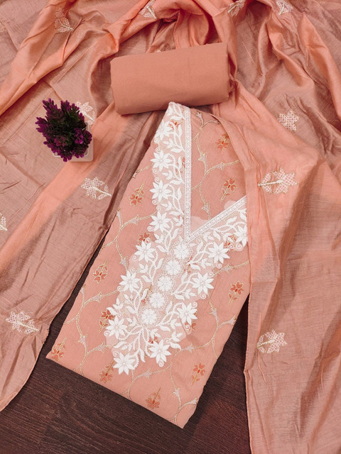 Rangtulika Ethnics Embroidered Unstitched Dress Material