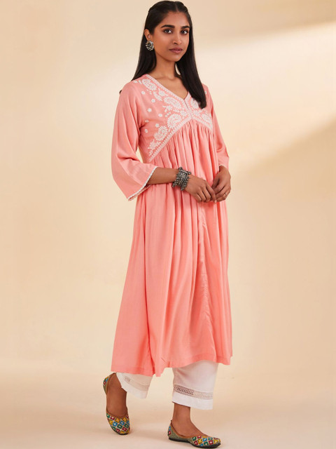 Sabhyata Embroidered A-Line Midi Dress - Image 6
