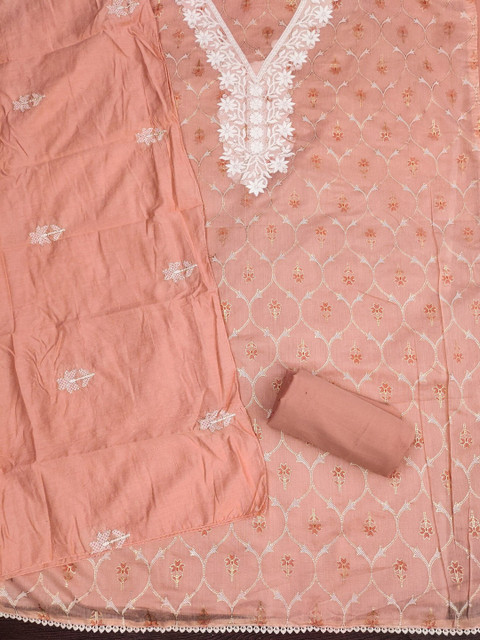 Rangtulika Ethnics Embroidered Unstitched Dress Material - Image 4