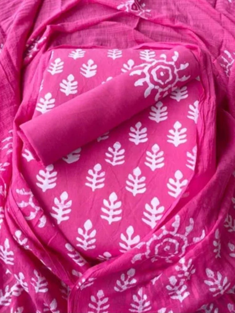 Keshar Printed Pure Cotton Unstitched Dress Material - Image 4