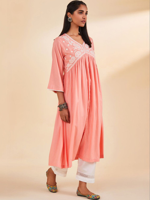 Sabhyata Embroidered A-Line Midi Dress - Image 7