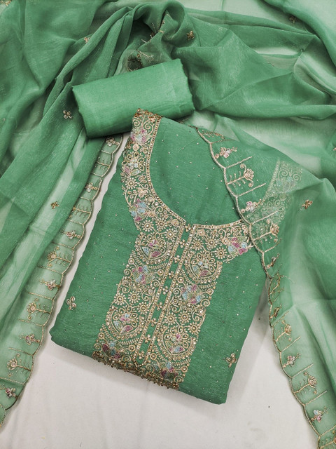 KALINI Embroidered Unstitched Dress Material - Image 2