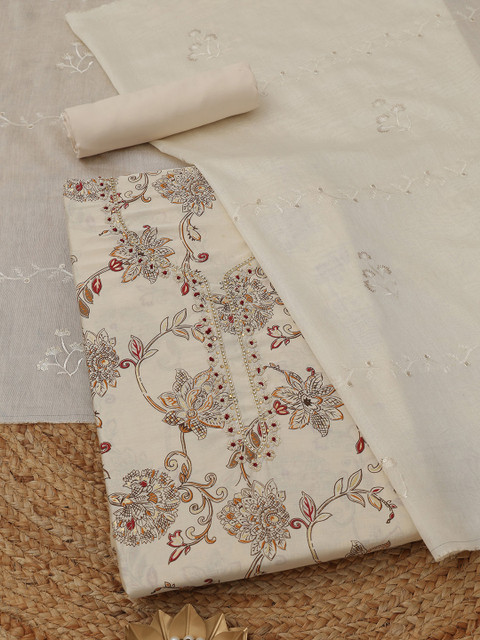Soch Printed Pure Cotton Unstitched Dress Material
