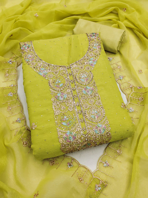 KALINI Embroidered Unstitched Dress Material