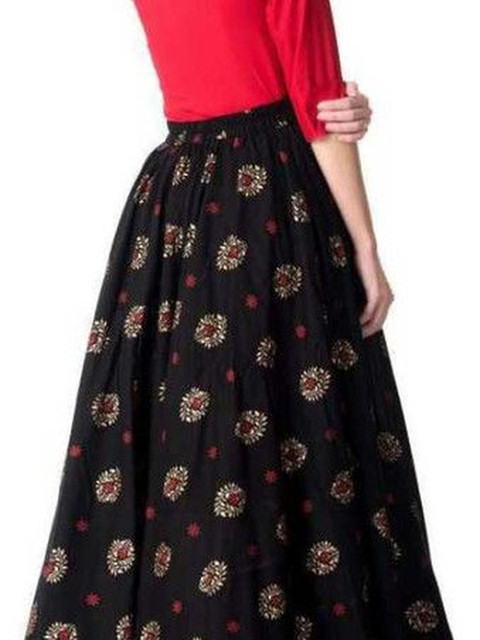 Yashwani Fashion Solid Shirt with Skirt - Image 3