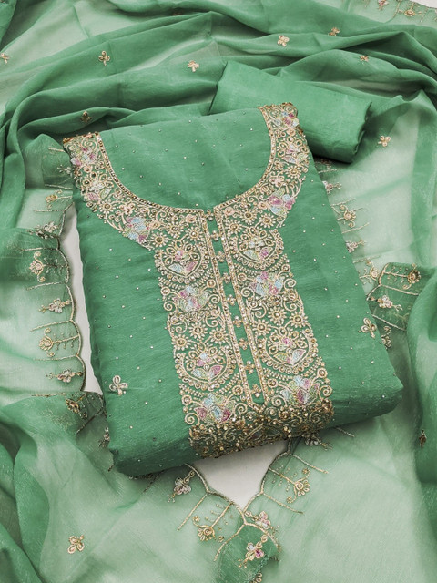 KALINI Embroidered Unstitched Dress Material