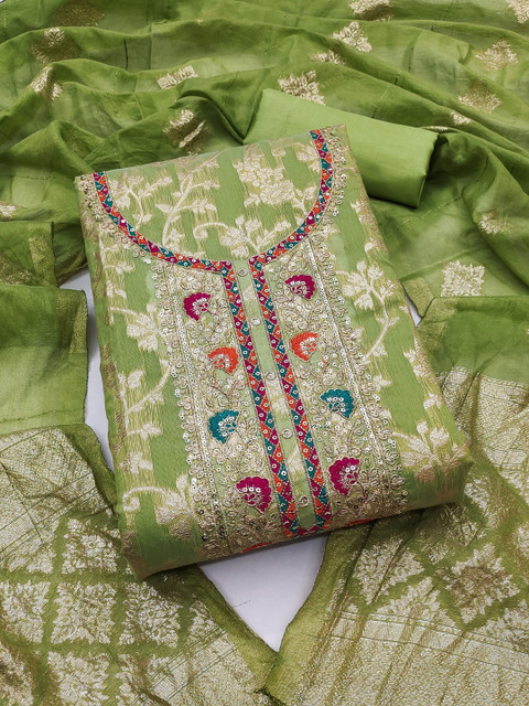 KALINI Embroidered Unstitched Dress Material - Image 2