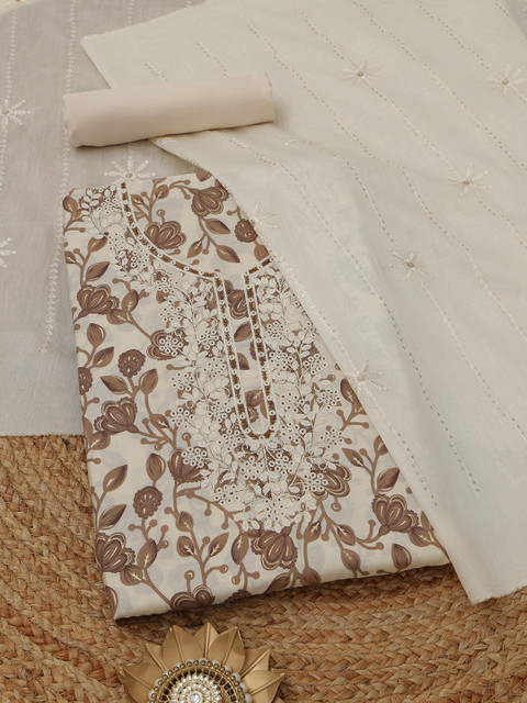 Soch Printed Pure Cotton Unstitched Dress Material