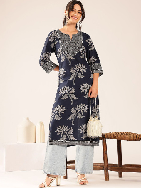 Vbuyz Cotton Floral Printed Indie Prints Kurta