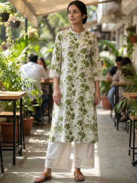 The Suitable Women Floral Printed Regular Kurta with Palazzos