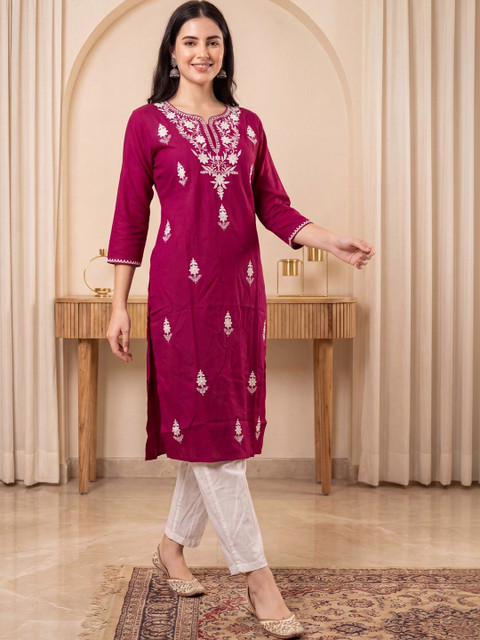 Indo Era Women Embroidered Thread Work Kurta - Image 3