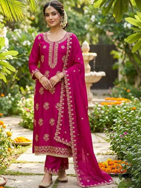 F 13 STUDIO Embroidered Unstitched Dress Material