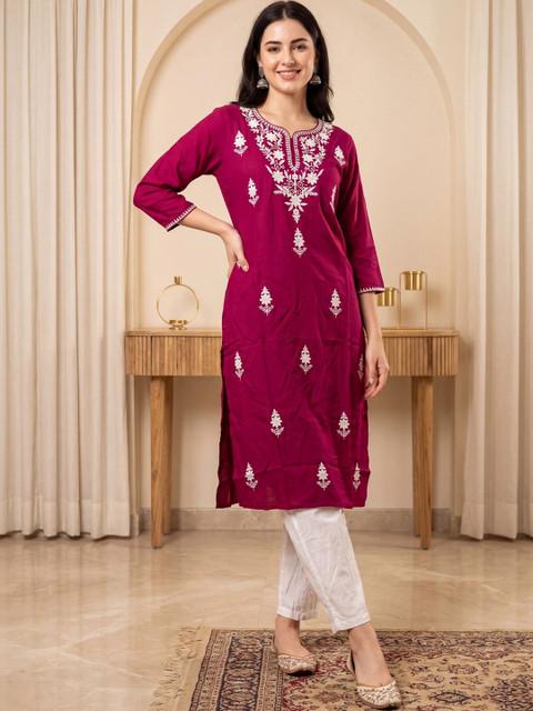 Indo Era Women Embroidered Thread Work Kurta - Image 5