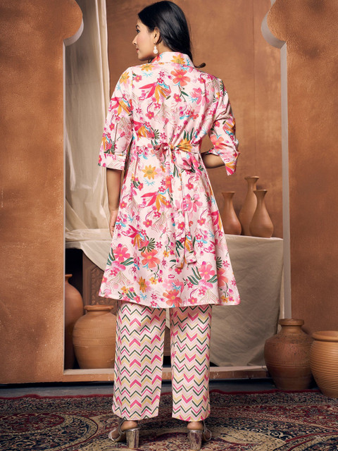 GENZILOOKS Floral Printed Tunic with Trousers - Image 4