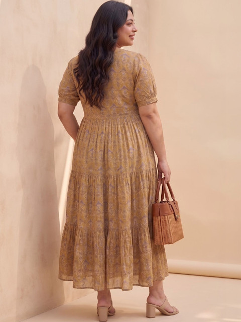 Sangria Ethnic Motifs Print A-Line Maxi Dress - Image 4