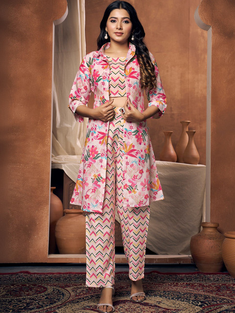 GENZILOOKS Floral Printed Tunic with Trousers