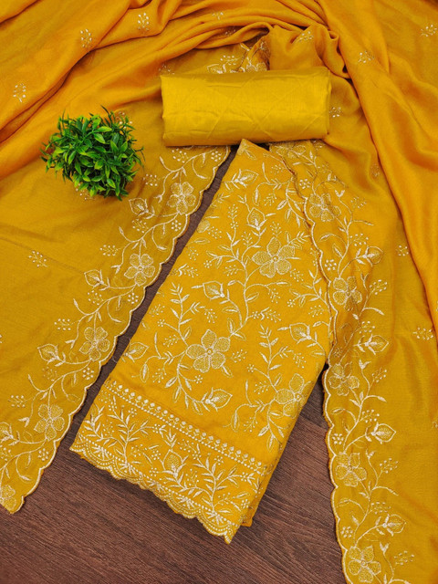 Rangtulika Ethnics Embroidered Unstitched Dress Material