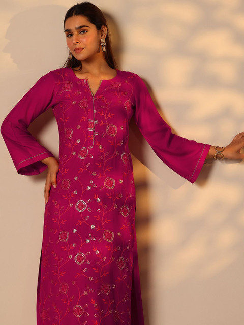 Gerua By Libas Women Embroidered Thread Work Kurta - Image 3