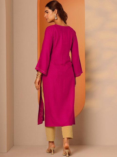 Gerua By Libas Women Embroidered Thread Work Kurta - Image 2