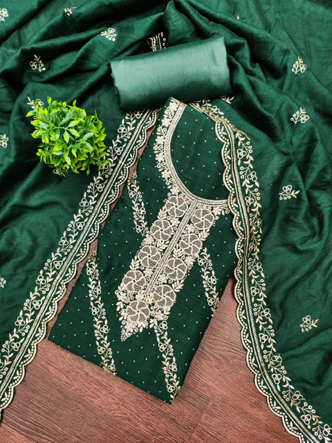 Rangtulika Ethnics Embroidered Unstitched Dress Material