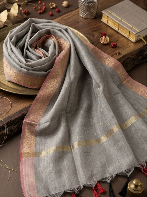 Dupatta Bazaar Ethnic Motifs Woven Design Dupatta with Zari - Image 2