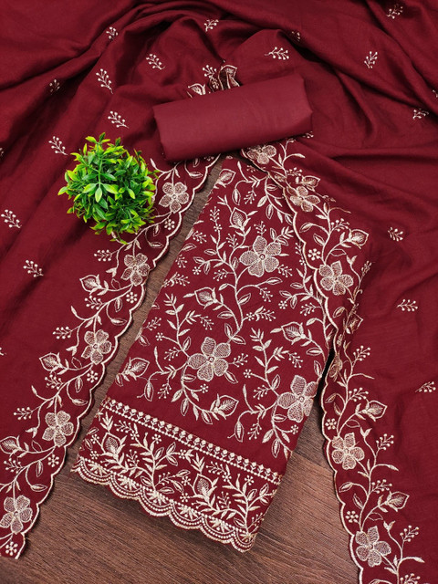 Rangtulika Ethnics Embroidered Unstitched Dress Material