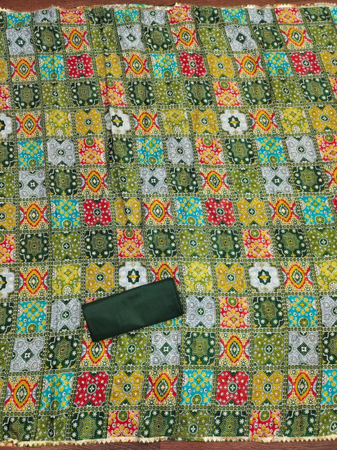 Rangtulika Ethnics Embroidered Pure Cotton Unstitched Dress Material - Image 4
