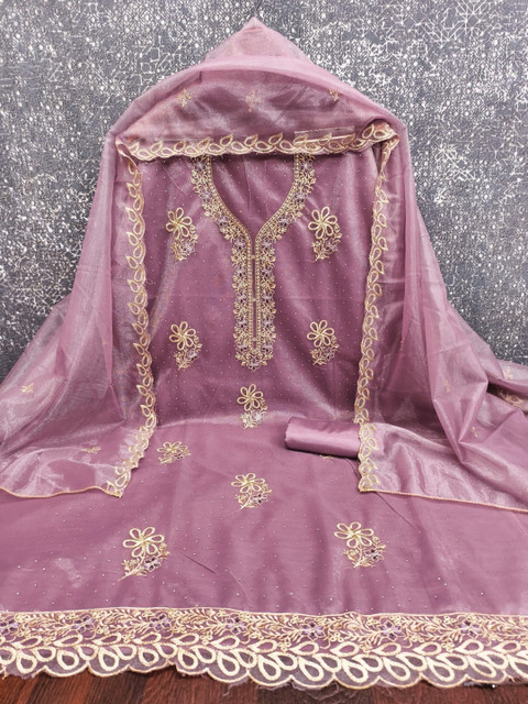 Rangtulika Ethnics Embroidered Unstitched Dress Material